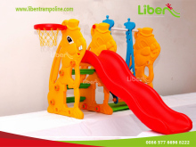 Children Indoor Slide With Basketball Hoop